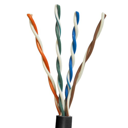 Cat 5e, 350 MHz, Black Jacket, Plenum