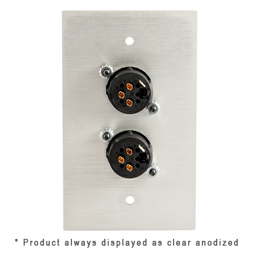 thumbnail image 2 of Stainless Steel Wall Plate With Neutrik NCJ6FI-S Combo XLR/1/4 Connector 2 of 14