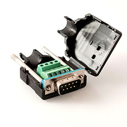 9-Pin D-Sub Male Connector, Terminal Block