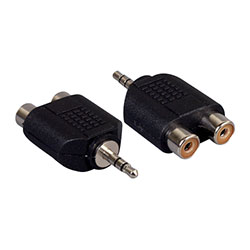 Adapter, 3.5MM Stereo Male To 2RCA Female