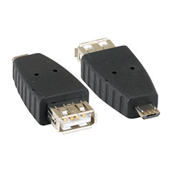 Adapter, USB-A Female To USB Micro-B Male
