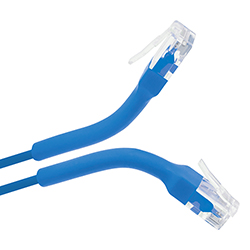 Bendable Cat6a, RJ45 to RJ45, Blue