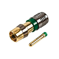 Compression RCA Connector, Gold for RG6 Cable
