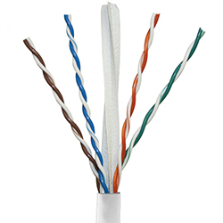 Cat 6, 550 MHz, White Jacket