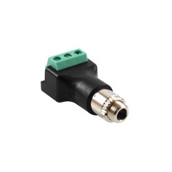 Connector, 3.5MM (F) To Terminal, Panel Mount