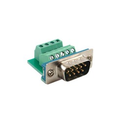 Connector, DB9 (M) To Terminal, Panel Mount