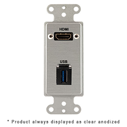 Decora, HDMI Female, Keystone USB-3-AA