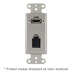 Decora, HDMI Pigtail, Keystone USB-3-AA