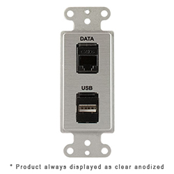 Decora, RJ45-CAT6, Keystone USB-2-AA