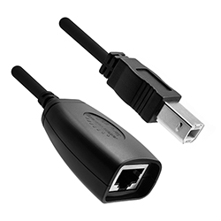 USB Balun, Cat5e/6, 12Mbps, Device, USB-B Male