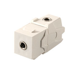 Keystone, 3.5mm Female, Right Angle, White