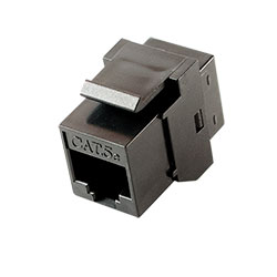 Keystone, Cat 5e, RJ45 Female, Black