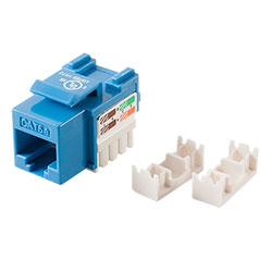 Keystone, Cat 5e, RJ45 Punchdown, Blue