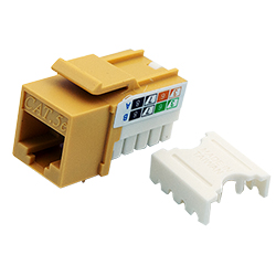 Keystone, Cat 5e, RJ45 Punchdown, Yellow