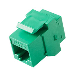 Keystone, Cat 6, RJ45, Green