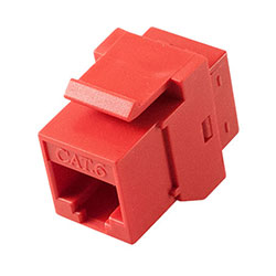 Keystone, Cat 6, RJ45, Red