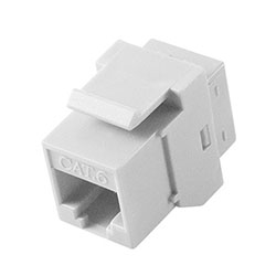 Keystone, Cat 6, RJ45, White