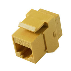 Keystone, Cat 6, RJ45, Yellow