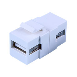 Keystone, USB 2.0, A-A, White