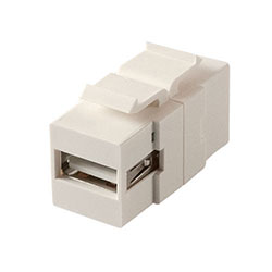 Keystone, USB 2.0 A-B/B-A, White