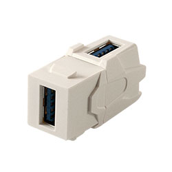 Keystone, USB 3.0 A-A, Right Angle, White