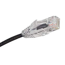 Micro Slim Line Cat6, RJ45 to RJ45, Black