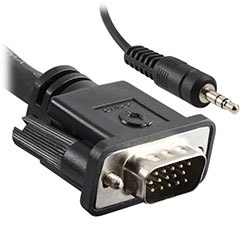 Slim Line VGA Cable with Audio