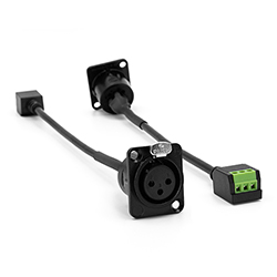 Neutrik NC3FD-L-B-1 To Screw Terminal, Pigtail, Black