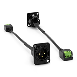 Neutrik NC3MD-L-B-1 To Screw Terminal, Pigtail, Black