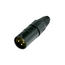 Neutrik XLR Cable Connector, 3-Pole, Male, Black