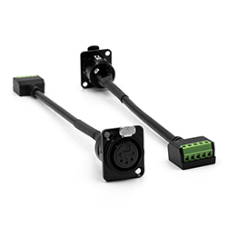 Neutrik NC5FD-L-B-1 To Screw Terminal, Pigtail, Black