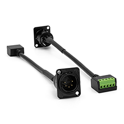 Neutrik NC5MD-L-B-1 To Screw Terminal, Pigtail, Black
