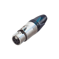 XLR Cable Connector, 7Pole F, Nickel, Silver Contacts