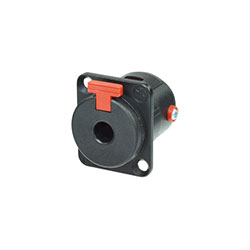 Neutrik Jack, 3Pole, PM, Female, 1/4", Solder, Black+Sil