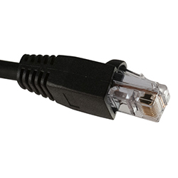 Cat 5e, RJ45 to RJ45, Black Jacket, Plenum