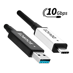 USB 3.2 (10G) AOC Cable, A-Male to C-Male, Plenum