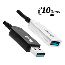 USB 3.2 (10G) AOC Cable, A-Male to A-Female, Plenum