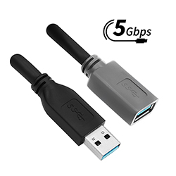 Active USB 3.2 (5G) Cable, A-Male to A-Female, Plenum