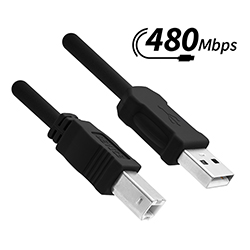 Active USB 2.0 Cable, A-Male to B-Male, Plenum
