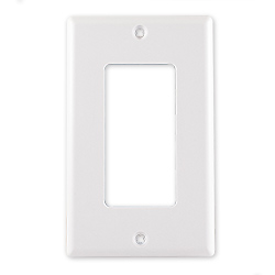 Plastic 1Gang With 1-Decora Hole Frame, White