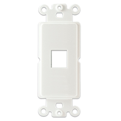 Plastic Decora with 1 Keystone Hole, White