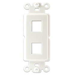 Plastic Decora with 2 Keystone Hole, White