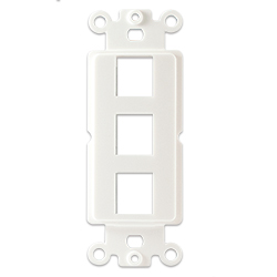 Plastic Decora with 3 Keystone Hole, White