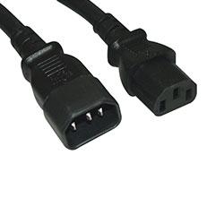 Power Cord, C13 to C14, 16 AWG