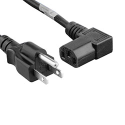 Power Cord, R-Angle, N5-15P to C13, 18 AWG