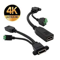 HDMI Active Pigtail Cable, 18G, Female to Female