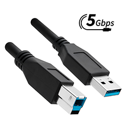 USB 3.2 (5G) Cable, A-Male to B-Male