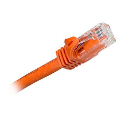 Cat 6a, RJ45 to RJ45, Orange Jacket