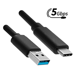USB 3.2 (5G) Cable, C-Male to A-Male