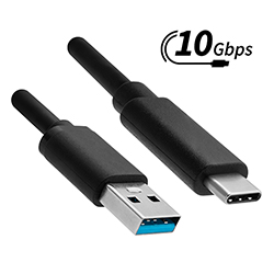 USB 3.2 (10G) Cable, C-Male to A-Male